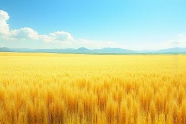 北海道産の黄金色の小麦畑